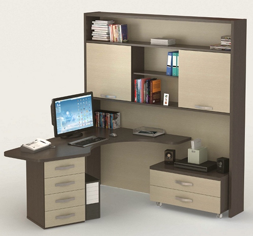 Домашний офис - большой угловой компьютерный стол КС 20-35